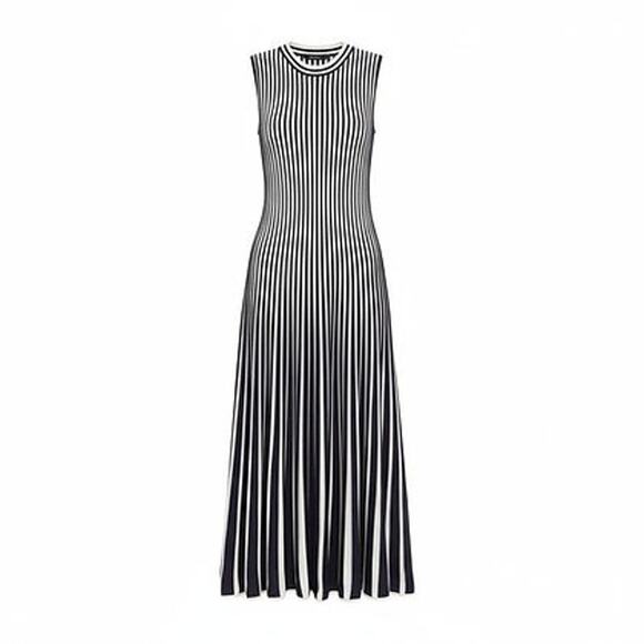 TUCKERNUCK Navy Stripe Knit Amie Dress Size L NWT Retail $298 Tuckernuck - Picture 8 of 8